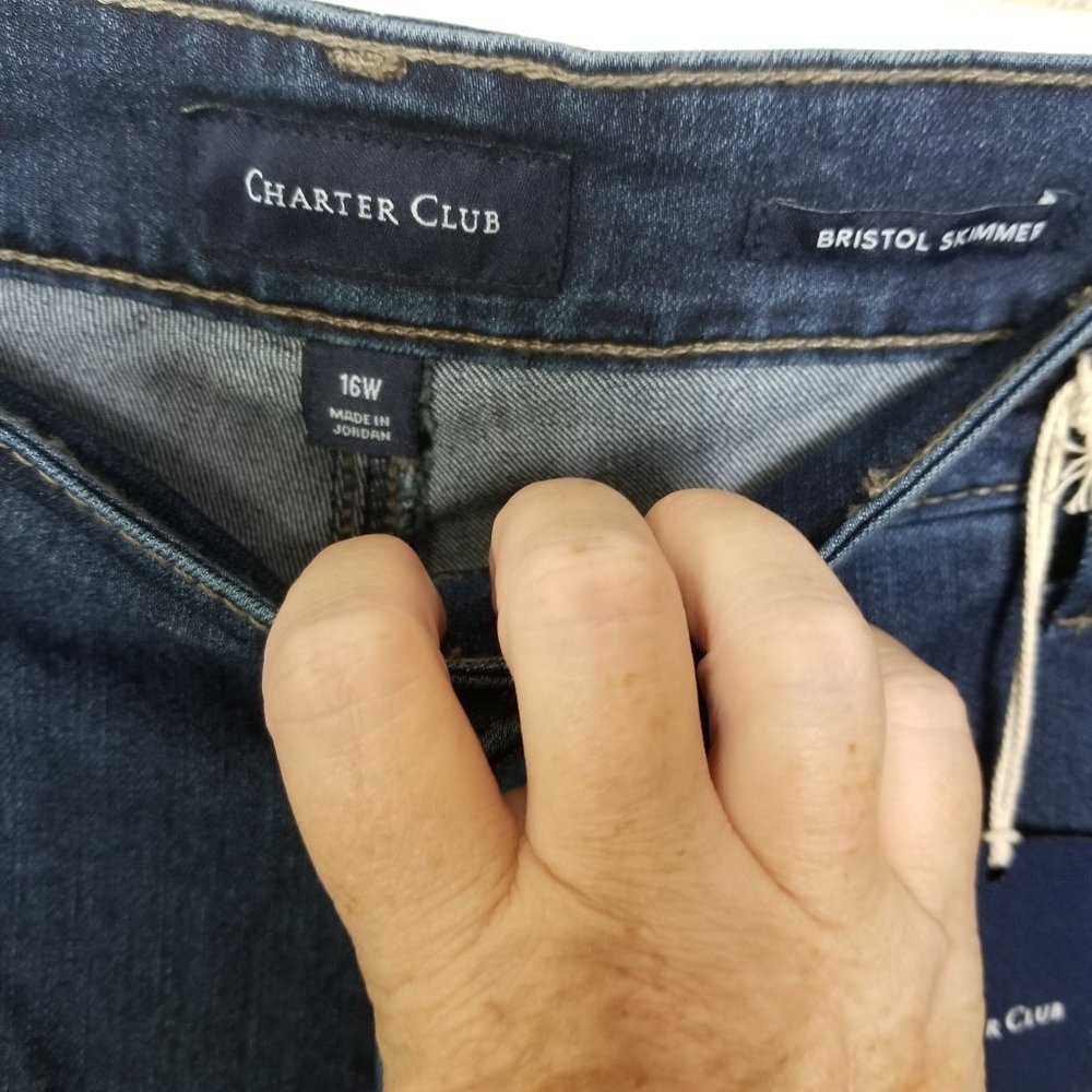 Charter Club Women's Plus Size Bristol Skimmer Jean Shorts - 16W - Picture 6 of 8